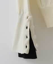 ZMFCW12120 al'aise modulation(アレーズモジュレーション) レイヤードライク配色ニットプルオーバー ホワイト