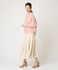 ZMFCW31130 al'aise modulation(アレーズモジュレーション) ホールガーメントクルーネックニット ピンク