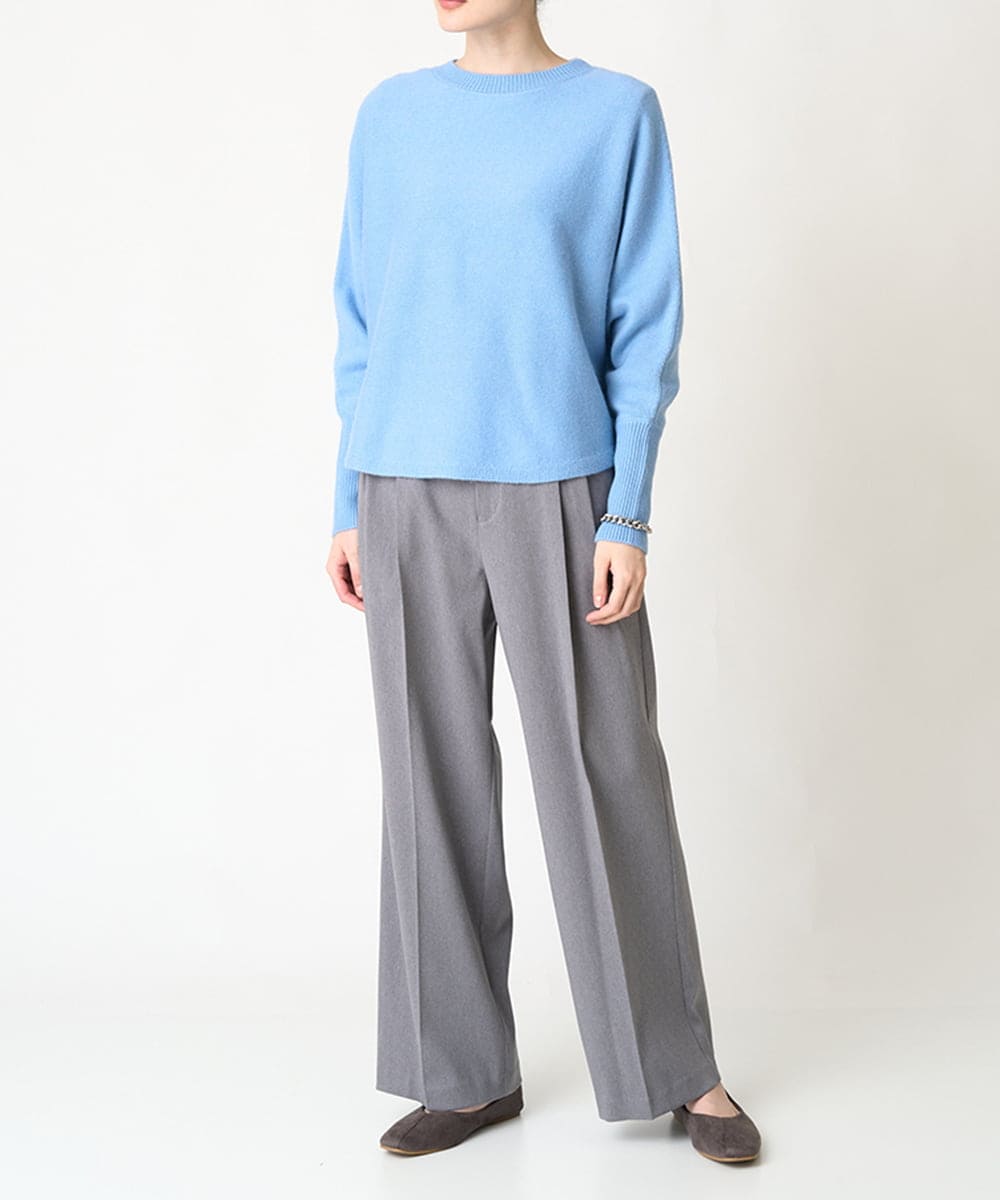 ZMFCW31130 al'aise modulation(アレーズモジュレーション) ホールガーメントクルーネックニット ライトブルー