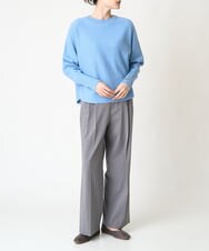 ZMFCW31130 al'aise modulation(アレーズモジュレーション) ホールガーメントクルーネックニット ライトブルー