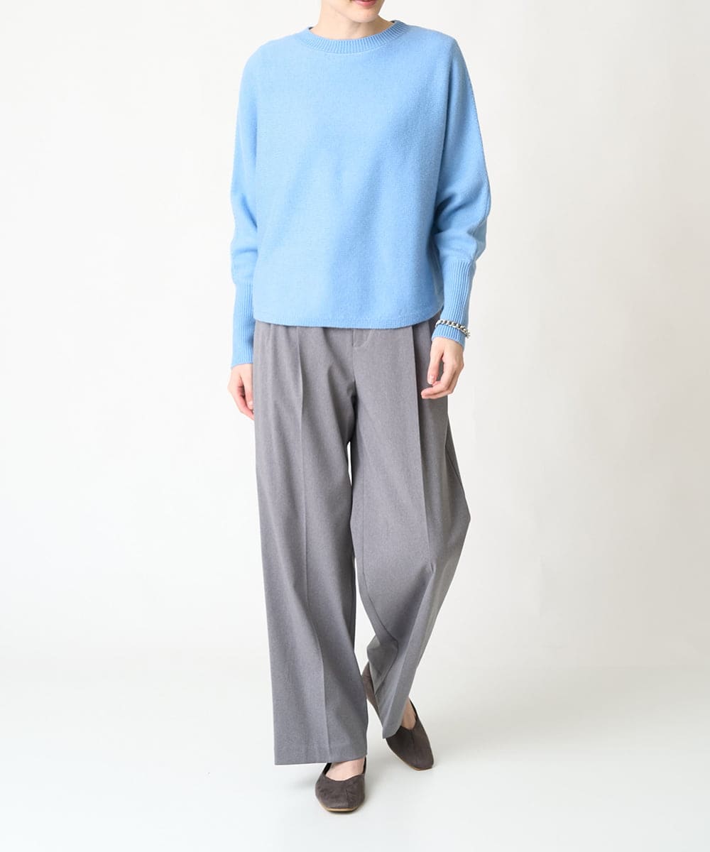 ZMFCW31130 al'aise modulation(アレーズモジュレーション) ホールガーメントクルーネックニット ライトブルー