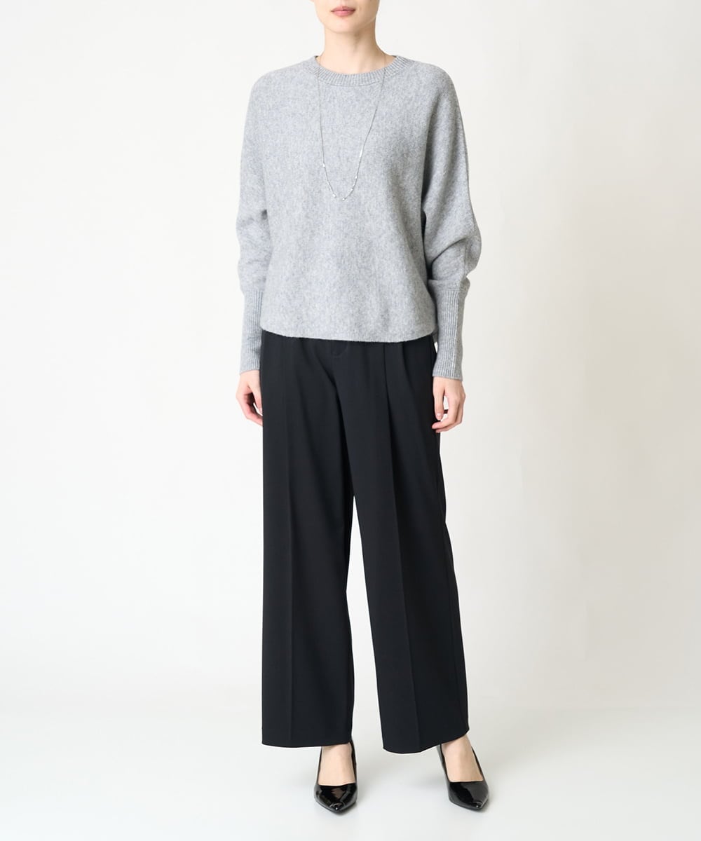 ZMFCW31130 al'aise modulation(アレーズモジュレーション) ホールガーメントクルーネックニット ライトグレー