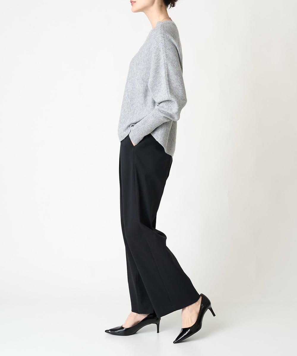 ZMFCW31130 al'aise modulation(アレーズモジュレーション) ホールガーメントクルーネックニット ライトグレー