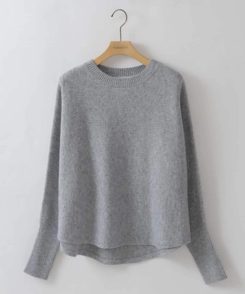 ZMFCW31130 al'aise modulation(アレーズモジュレーション) ホールガーメントクルーネックニット ライトグレー