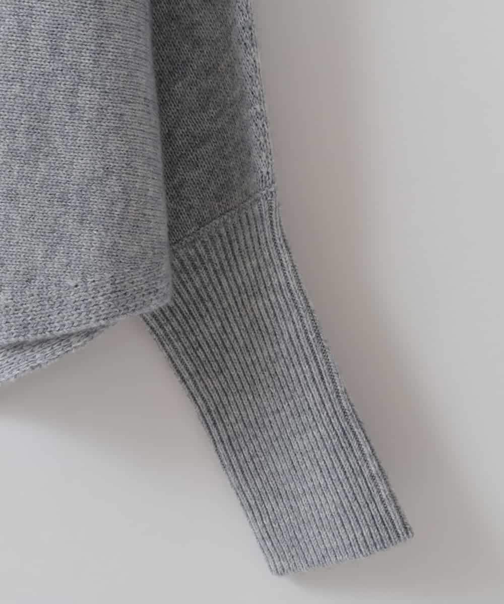 ZMFCW31130 al'aise modulation(アレーズモジュレーション) ホールガーメントクルーネックニット ライトグレー