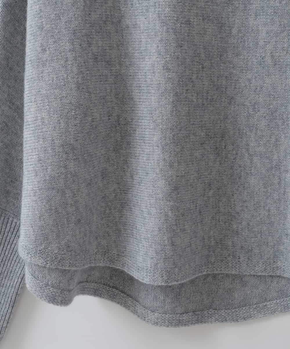 ZMFCW31130 al'aise modulation(アレーズモジュレーション) ホールガーメントクルーネックニット ライトグレー