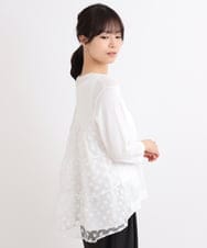 ZMFEB10154 al'aise modulation(アレーズモジュレーション) バックコンシャスシアージョイントニット ホワイト