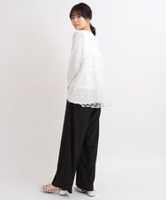 ZMFEB10154 al'aise modulation(アレーズモジュレーション) バックコンシャスシアージョイントニット ホワイト