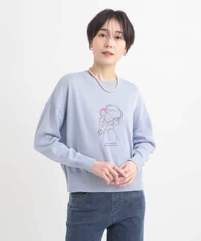 ZMFEB11130 al'aise modulation 【日本製】スパンコールアクセントニットプルオーバー