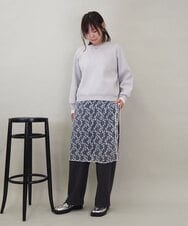ZMFEE01150 al'aise modulation(アレーズモジュレーション) 【洗える】レーススカート付きニットプルオーバー ライトグレー