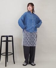 ZMFEE01150 al'aise modulation(アレーズモジュレーション) 【洗える】レーススカート付きニットプルオーバー ライトグレー