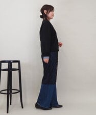 ZMFEE01150 al'aise modulation(アレーズモジュレーション) 【洗える】レーススカート付きニットプルオーバー ブラック