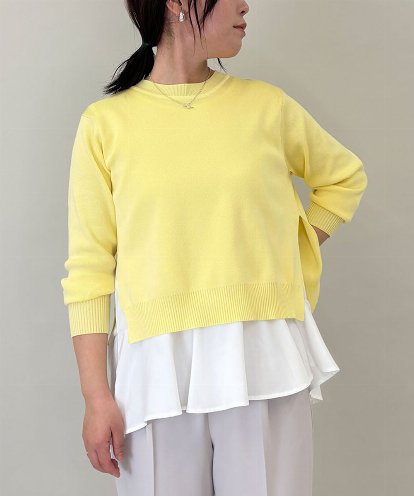 ZMFEE03089 al'aise modulation 【セットアイテム】レイヤードデザインニットプルオーバー