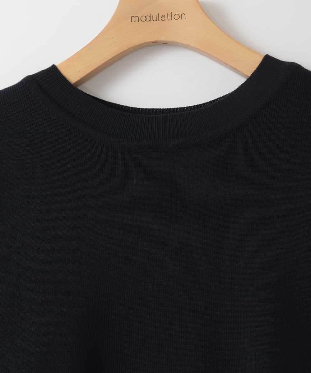 ZMFEE03089 al'aise modulation(アレーズモジュレーション) 【セットアイテム】レイヤードデザインニットプルオーバー ネイビー