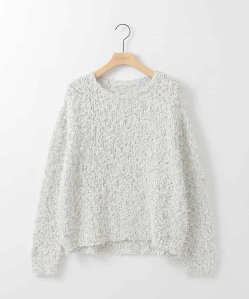 ZMFEE04110 al'aise modulation(アレーズモジュレーション) MIXヤーンラウンドニット ブルー