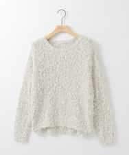 ZMFEE04110 al'aise modulation(アレーズモジュレーション) MIXヤーンラウンドニット ダークグレー