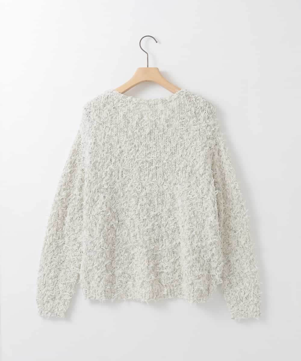 ZMFEE04110 al'aise modulation(アレーズモジュレーション) MIXヤーンラウンドニット ダークグレー