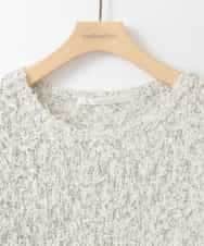 ZMFEE04110 al'aise modulation(アレーズモジュレーション) MIXヤーンラウンドニット ダークグレー