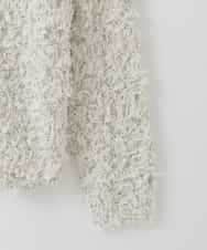 ZMFEE04110 al'aise modulation(アレーズモジュレーション) MIXヤーンラウンドニット ダークグレー