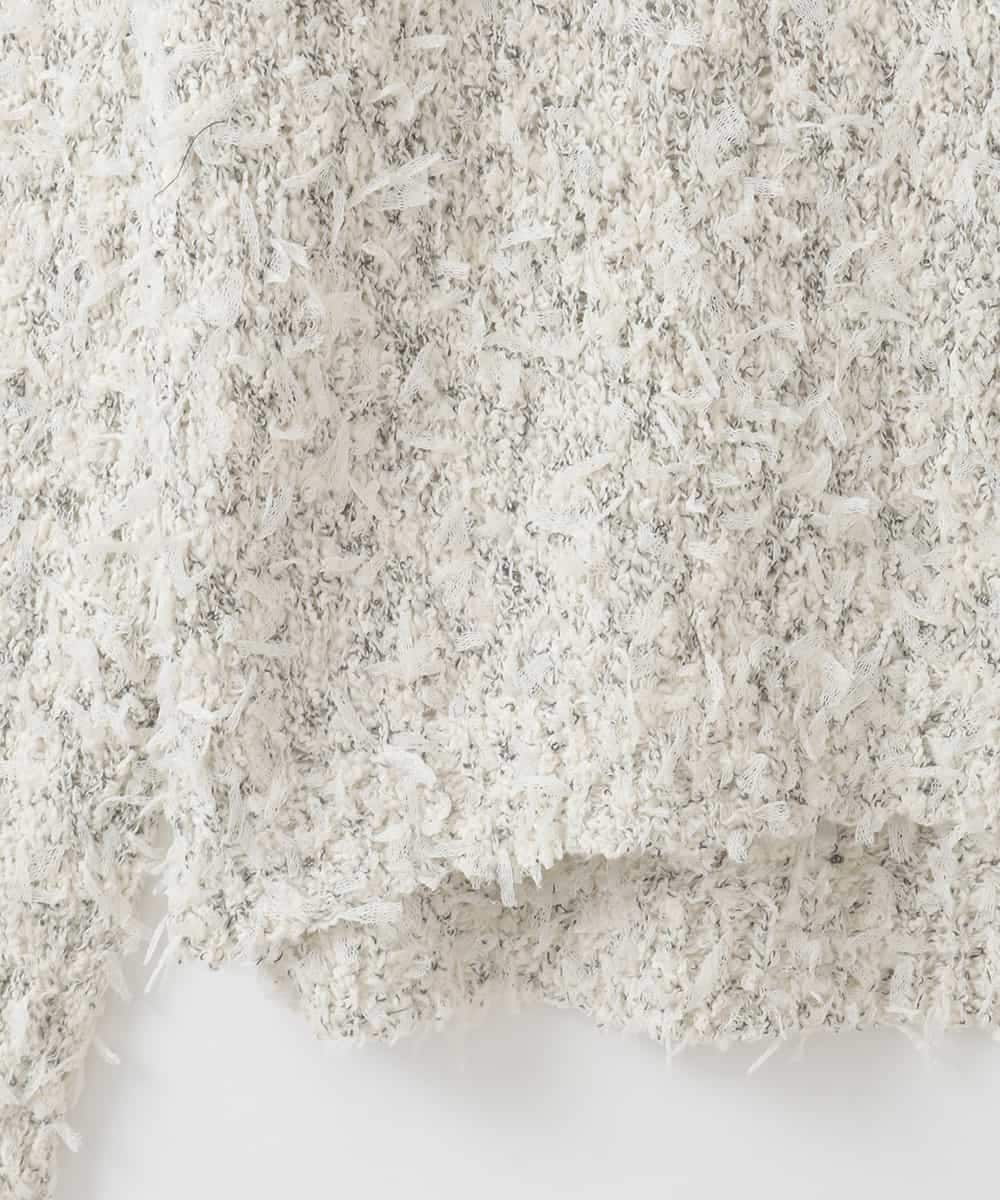 ZMFEE04110 al'aise modulation(アレーズモジュレーション) MIXヤーンラウンドニット ダークグレー