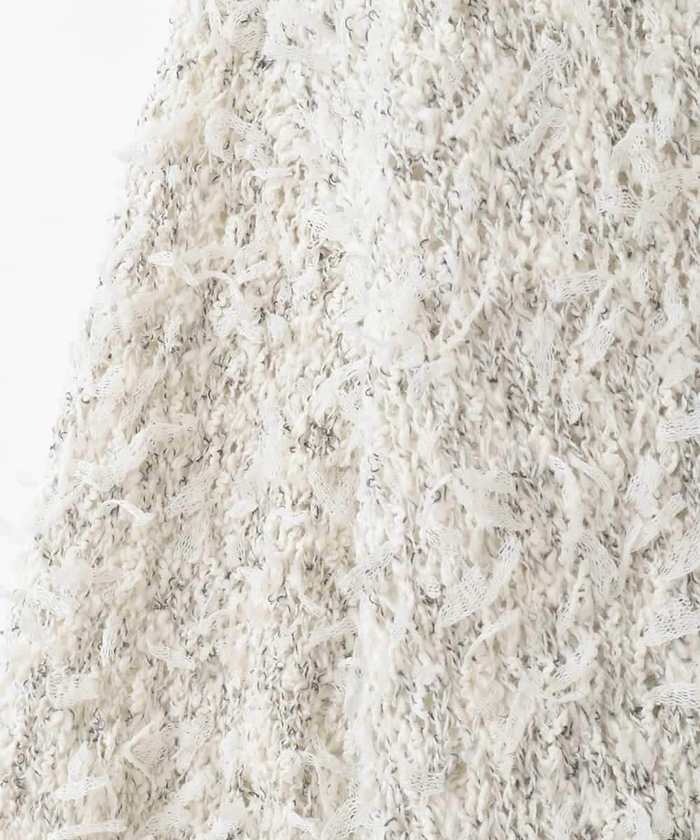 ZMFEE04110 al'aise modulation(アレーズモジュレーション) MIXヤーンラウンドニット ダークグレー