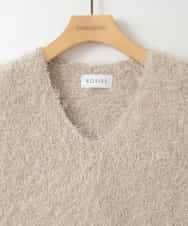 ZMFEE05100 al'aise modulation(アレーズモジュレーション) 【洗える】シャギーベスト ライトグレー