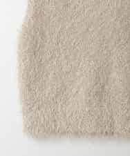 ZMFEE05100 al'aise modulation(アレーズモジュレーション) 【洗える】シャギーベスト ライトグレー