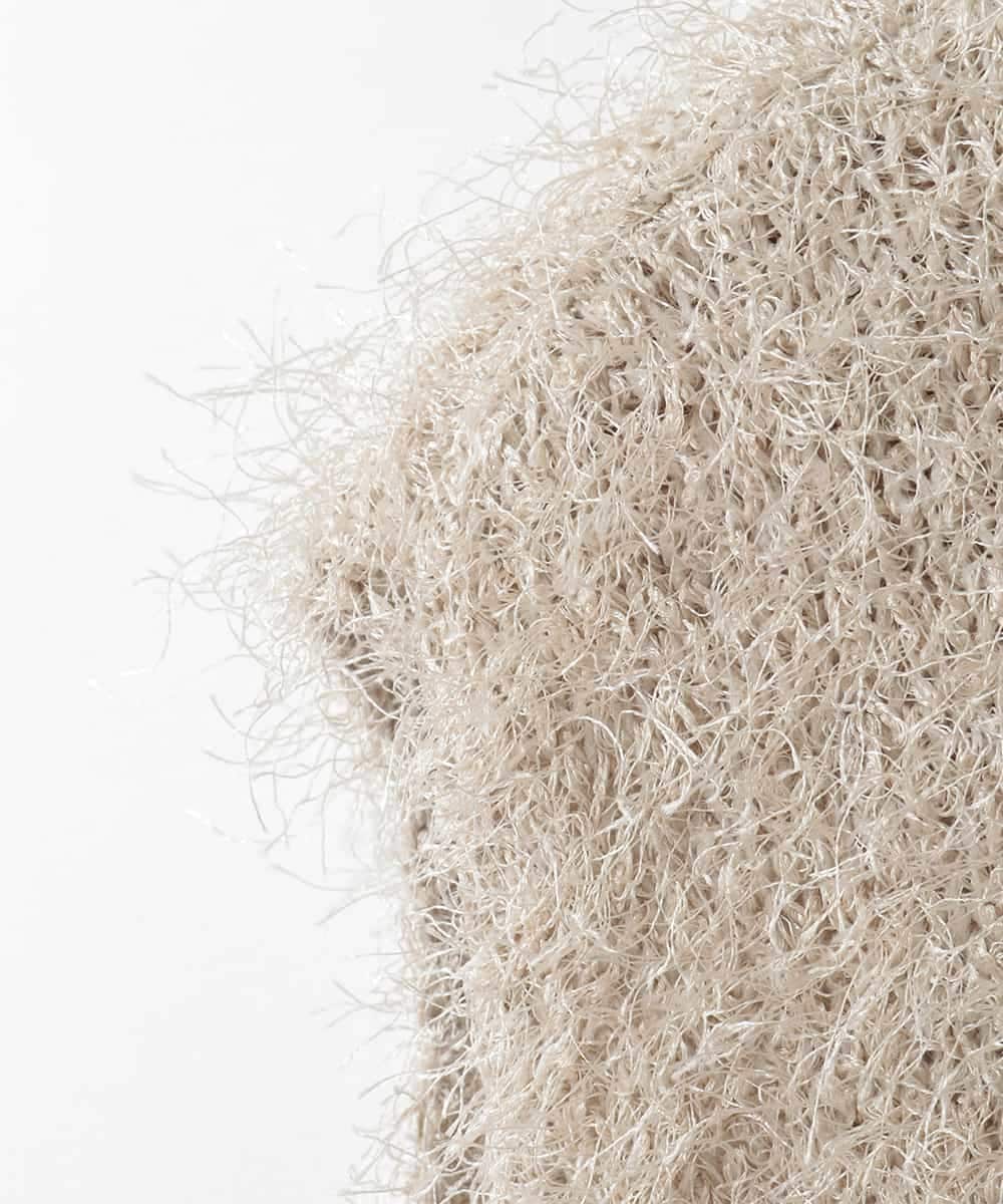 ZMFEE05100 al'aise modulation(アレーズモジュレーション) 【洗える】シャギーベスト ライトグレー