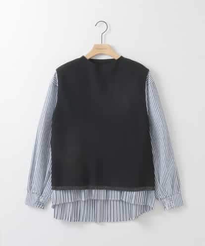 ZMFEE05150 al'aise modulation 【セットアイテム/洗える】プリーツブラウス×デザインニットベスト