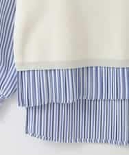 ZMFEE05150 al'aise modulation(アレーズモジュレーション) 【セットアイテム/洗える】プリーツブラウス×デザインニットベスト ホワイト