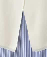 ZMFEE05150 al'aise modulation(アレーズモジュレーション) 【セットアイテム/洗える】プリーツブラウス×デザインニットベスト ホワイト