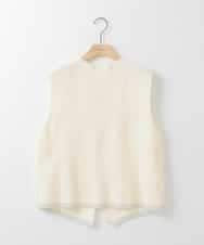 ZMFEE05150 al'aise modulation(アレーズモジュレーション) 【セットアイテム/洗える】プリーツブラウス×デザインニットベスト ホワイト