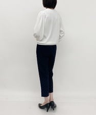 ZMFET14139 al'aise modulation(アレーズモジュレーション) 【洗える】パールアクセントデザインニットプルオーバー ホワイト
