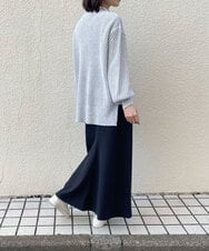 ZMFEW07150 al'aise modulation(アレーズモジュレーション) Vネックラメニットプルオーバー ライトグレー