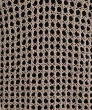 ZMFGB11169 al'aise modulation(アレーズモジュレーション) 【洗える/日本製】スキッパーネックメッシュニットプルオーバー ベージュ