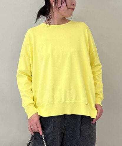 ZMFGE10110 al'aise modulation 【洗える】サイドスリットニットプルオーバー