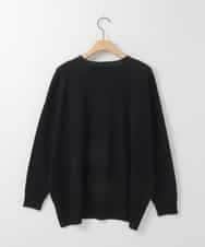 ZMFGE10110 al'aise modulation(アレーズモジュレーション) 【洗える】サイドスリットニットプルオーバー ブラック