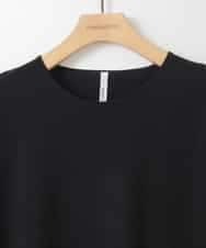 ZMFGE10110 al'aise modulation(アレーズモジュレーション) 【洗える】サイドスリットニットプルオーバー ブラック