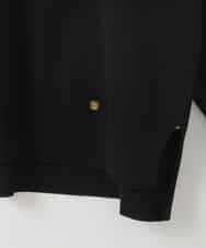 ZMFGE10110 al'aise modulation(アレーズモジュレーション) 【洗える】サイドスリットニットプルオーバー ブラック