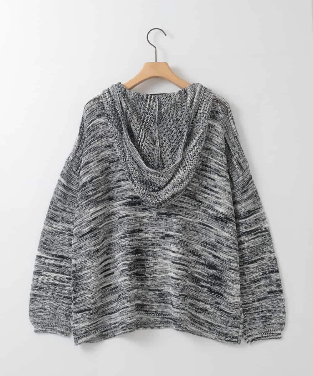 ZMFGE12140 al'aise modulation(アレーズモジュレーション) フードニットプルオーバー ダークグレー