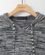 ZMFGE12140 al'aise modulation(アレーズモジュレーション) フードニットプルオーバー ダークグレー