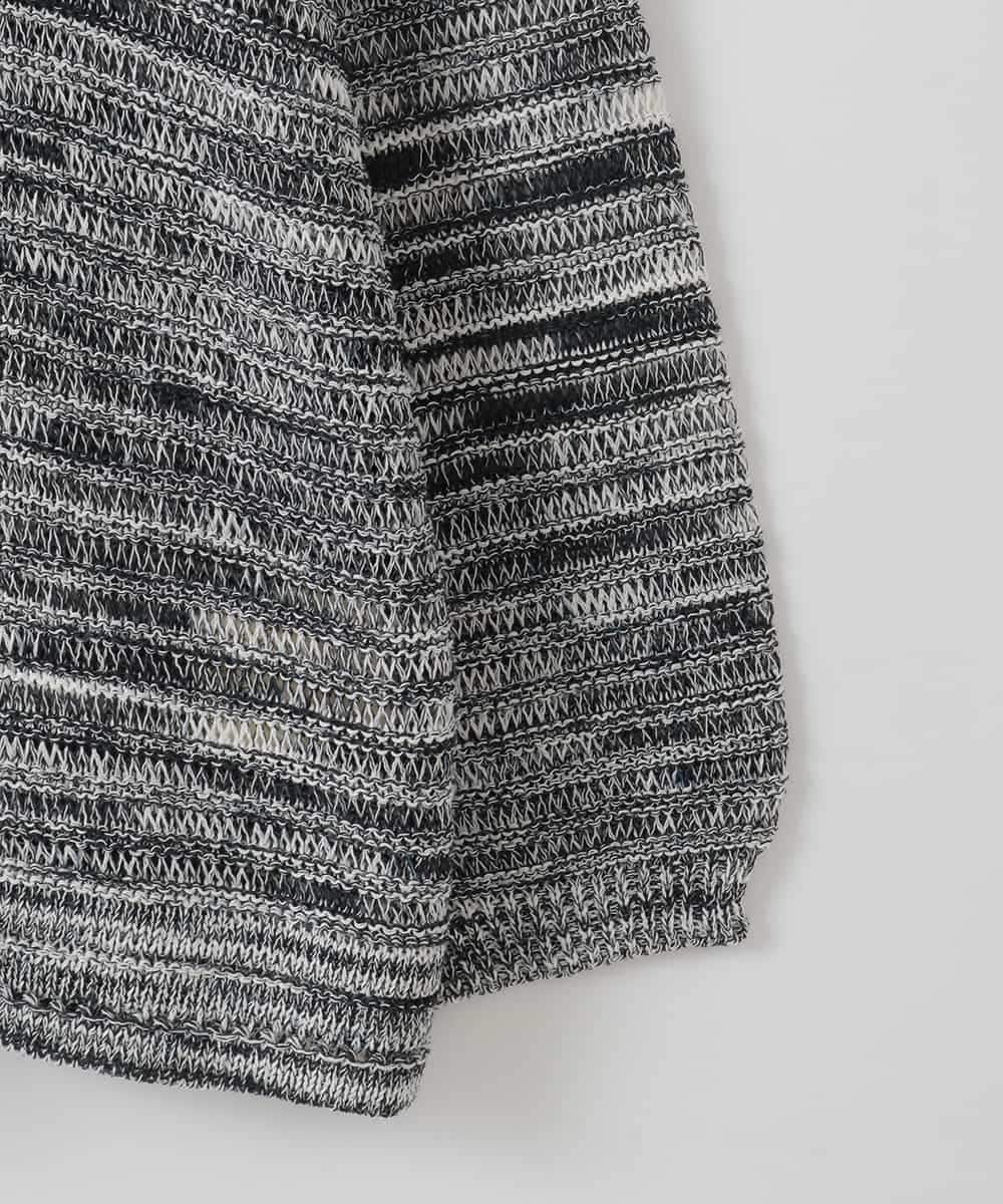 ZMFGE12140 al'aise modulation(アレーズモジュレーション) フードニットプルオーバー ダークグレー