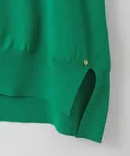 ZMFGE13100 al'aise modulation(アレーズモジュレーション) 【洗える】フレンチスリーブカットソー グリーン