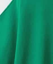 ZMFGE13100 al'aise modulation(アレーズモジュレーション) 【洗える】フレンチスリーブカットソー グリーン