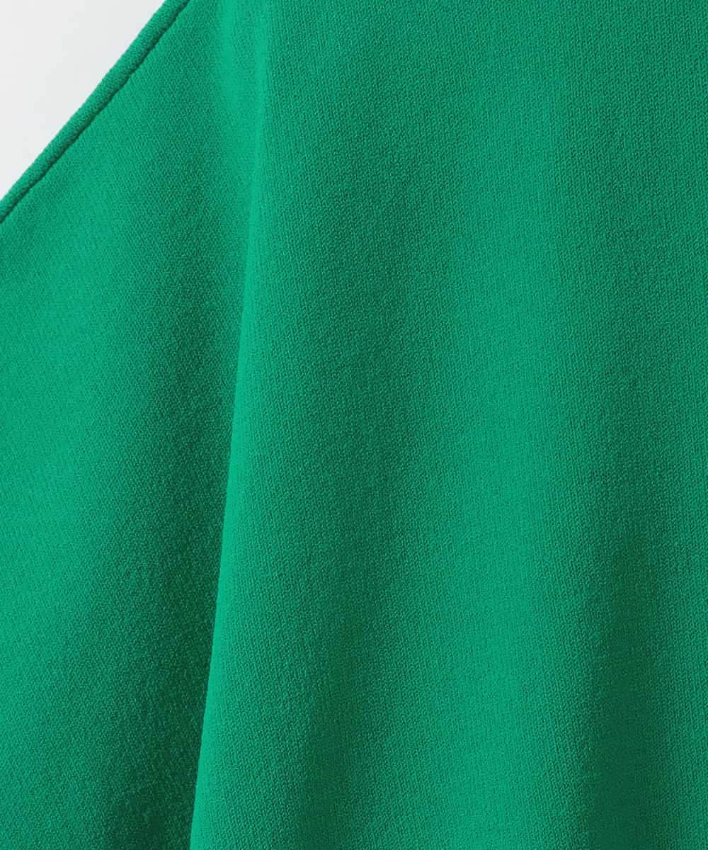 ZMFGE13100 al'aise modulation(アレーズモジュレーション) 【洗える】フレンチスリーブカットソー グリーン