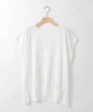 ZMFGE13100 al'aise modulation(アレーズモジュレーション) 【洗える】フレンチスリーブカットソー ホワイト