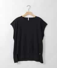 ZMFGE13100 al'aise modulation(アレーズモジュレーション) 【洗える】フレンチスリーブカットソー ブラック