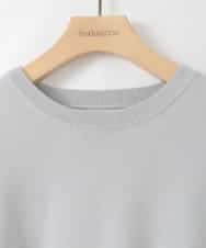 ZMFGE14089 al'aise modulation(アレーズモジュレーション) バルーンヘム異素材ジョイントプルオーバー ライトグレー