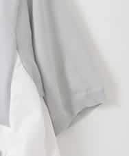 ZMFGE14089 al'aise modulation(アレーズモジュレーション) バルーンヘム異素材ジョイントプルオーバー ライトグレー