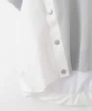 ZMFGE14089 al'aise modulation(アレーズモジュレーション) バルーンヘム異素材ジョイントプルオーバー ライトグレー